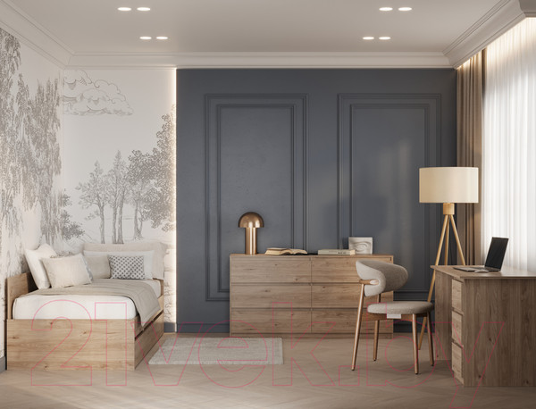 Изображение товара Комод MySTAR Сноули ИВ-121.09 (гикори кингстон)