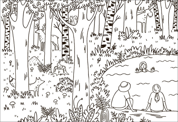 Изображение товара Раскраска Мозаика-Синтез Большие раскраски. На природе / МС13995