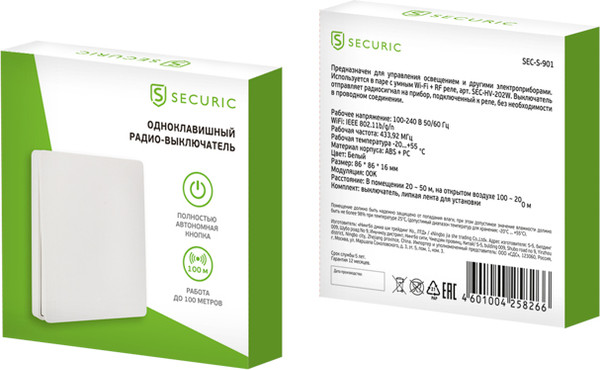 Изображение товара Умный выключатель Securic SEC-S-901 