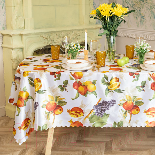 Изображение товара Скатерть Доляна Натюрморт 145x300 / 10389085