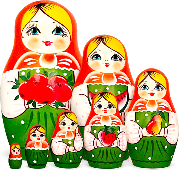 Изображение товара Матрешка сувенирная Брестская Фабрика Сувениров С фруктами / 7069