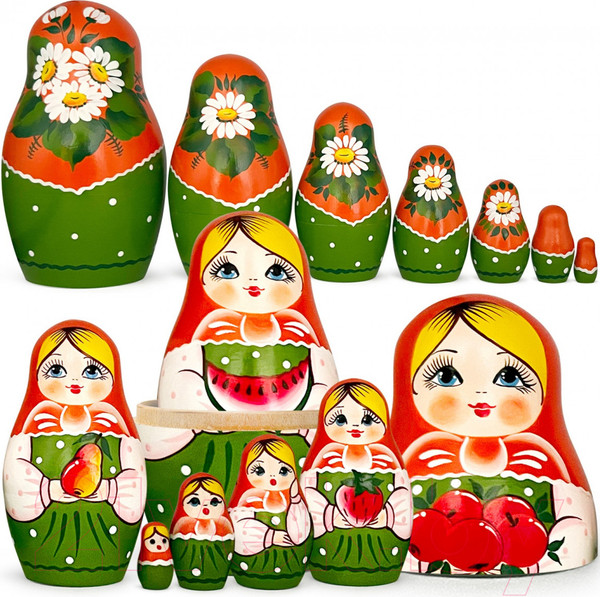 Изображение товара Матрешка сувенирная Брестская Фабрика Сувениров С фруктами / 7069