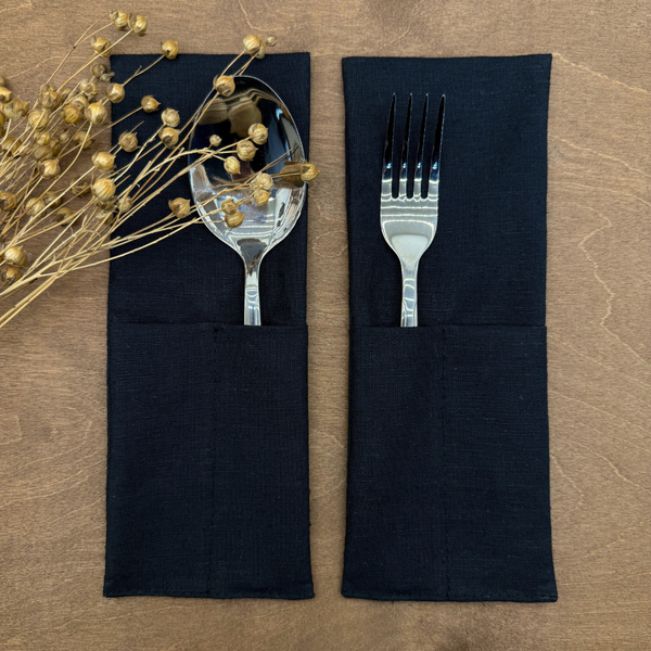 Изображение товара Конверт для столовых приборов ОМурМебель черный (6шт)