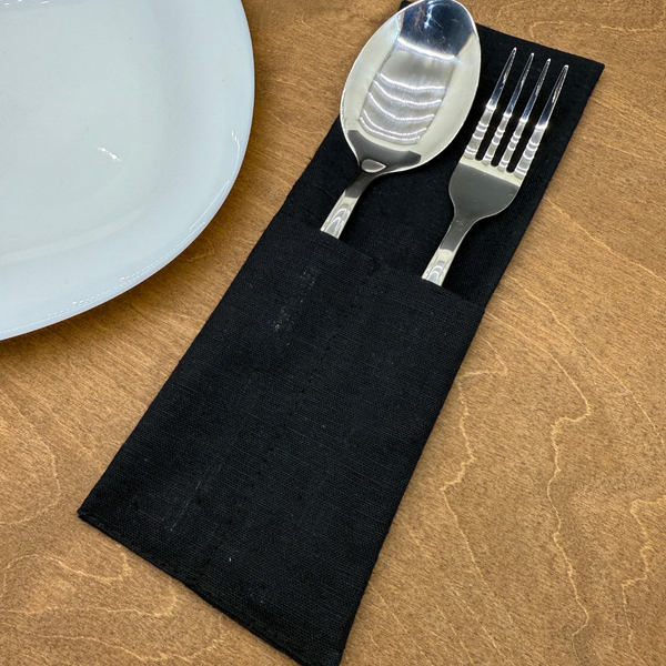 Изображение товара Конверт для столовых приборов ОМурМебель черный (6шт)