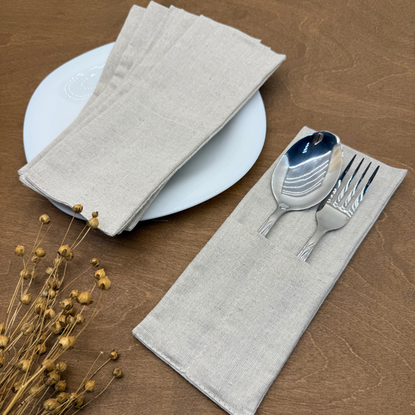 Изображение товара Конверт для столовых приборов ОМурМебель серый (6шт)