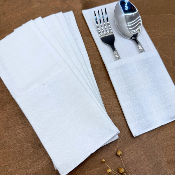 Изображение товара Конверт для столовых приборов ОМурМебель белый (6шт)