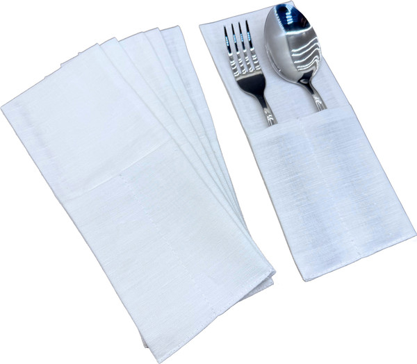 Изображение товара Конверт для столовых приборов ОМурМебель белый (6шт)