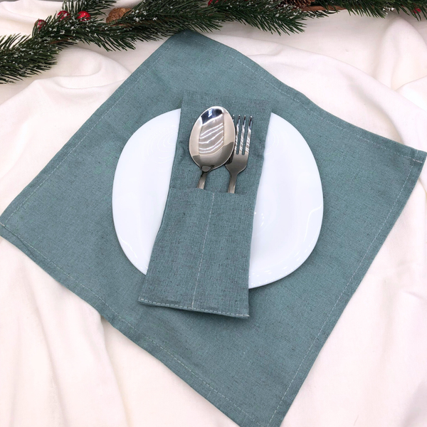 Изображение товара Конверт для столовых приборов ОМурМебель голубой (6шт)