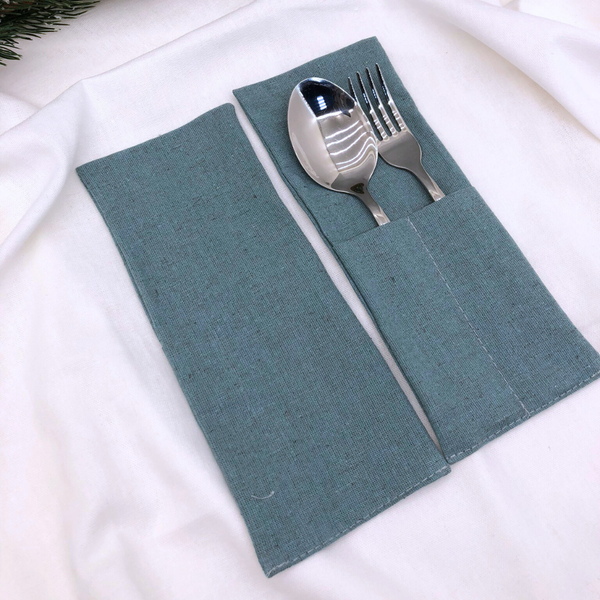 Изображение товара Конверт для столовых приборов ОМурМебель голубой (6шт)