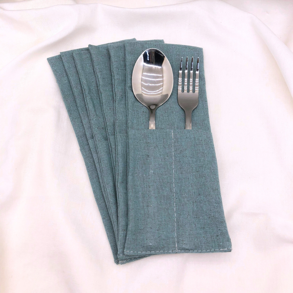 Изображение товара Конверт для столовых приборов ОМурМебель голубой (6шт)