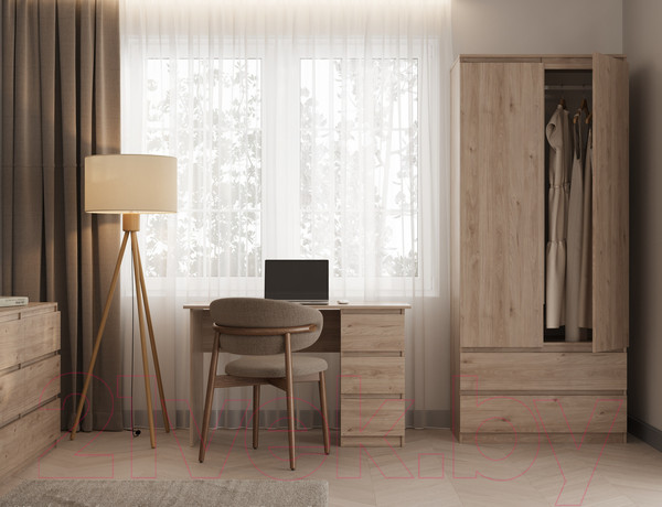 Изображение товара Шкаф MySTAR Сноули 900.1 ИВ-121.10 (гикори кингстон)