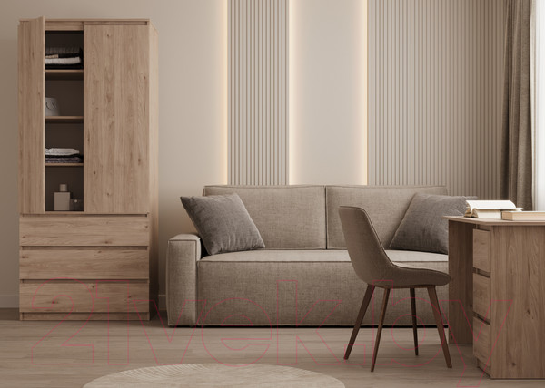 Изображение товара Шкаф MySTAR Сноули 900.2 ИВ-121.11 (гикори кингстон)