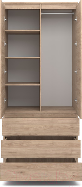 Изображение товара Шкаф MySTAR Сноули 900.2 ИВ-121.11 (гикори кингстон)