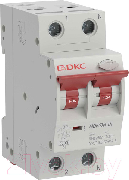 Изображение товара Дифференциальный автомат DKC Yon Max MDR63N 1P+N 50A C 30mA 6kA