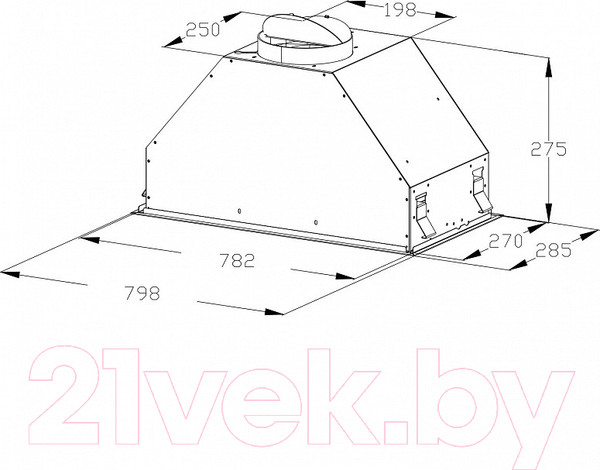 Изображение товара Вытяжка скрытая Korting KHI 9828 GN