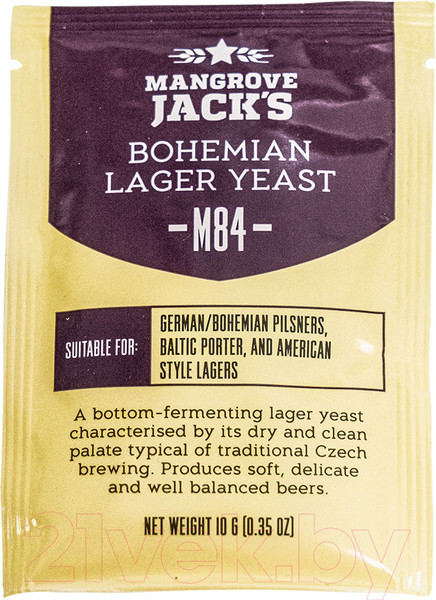 Изображение товара Дрожжи Mangrove Jack’s Bohemian Lager M84  (10гр)