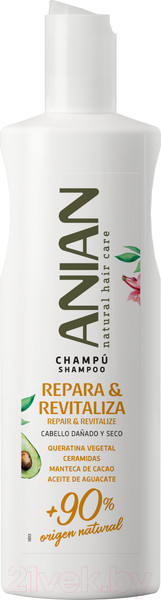 Изображение товара Шампунь для волос Anian Восстанавливающий для поврежденных сухих волос (400мл)