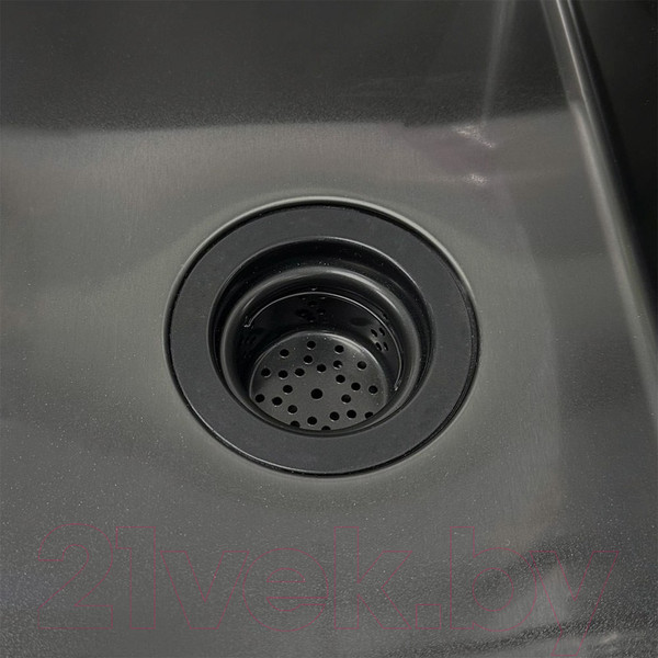 Изображение товара Мойка кухонная Roxen Uno 560210-54B PVD под столешницу с ролл-матом и дозатором (графит)