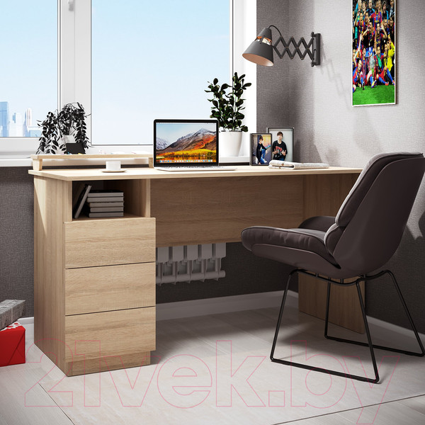 Изображение товара Письменный стол Mio Tesoro Велия МВ-08 140х60 (дуб сонома)
