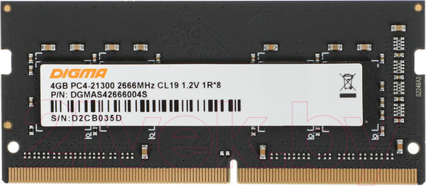 Изображение товара Оперативная память DDR4 Digma DGMAS42666004S