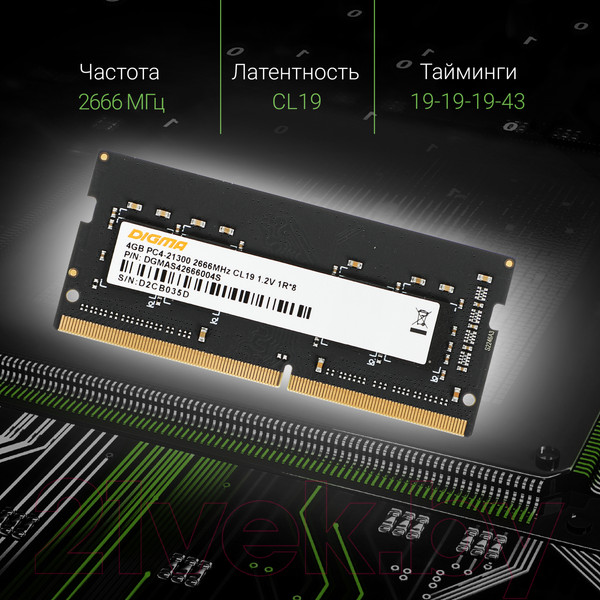 Изображение товара Оперативная память DDR4 Digma DGMAS42666004S