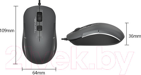 Изображение товара Мышь A4Tech Fstyler FM26 (серый/черный)