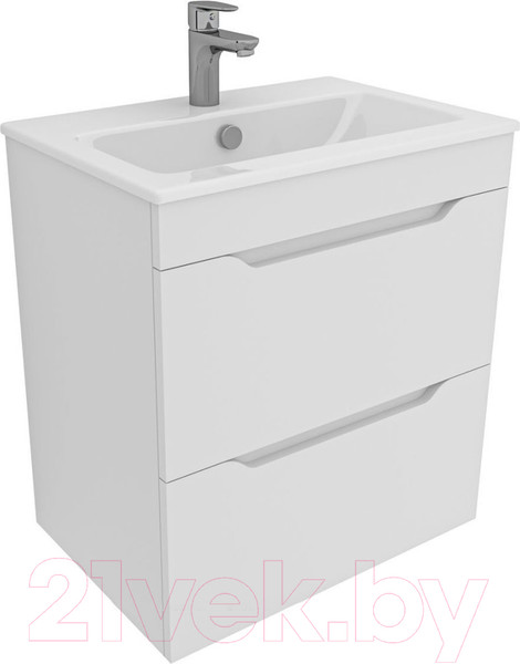 Изображение товара Тумба под умывальник Aquanet Практика 60 / 330457 (белый матовый)