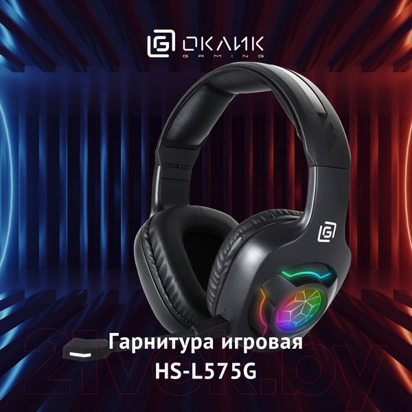 Изображение товара Наушники-гарнитура Оклик HS-L575G (черный)
