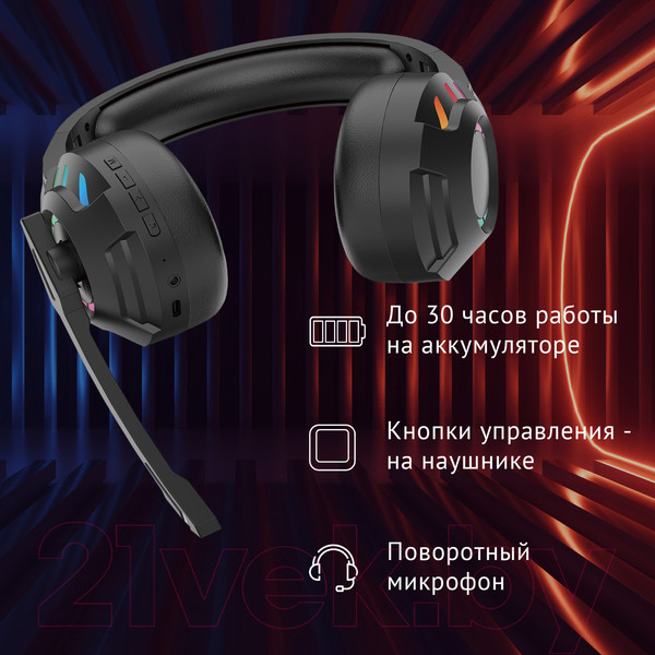 Изображение товара Наушники-гарнитура Оклик HS-L420G (черный)