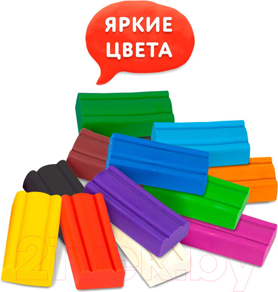 Изображение товара Пластилин Юнландия Веселый шмель / 106673 (16цв)