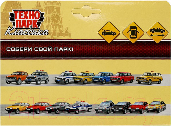 Изображение товара Автомобиль игрушечный Технопарк Ретро-модель / AZLK2140M-12-CRY (вишневый)