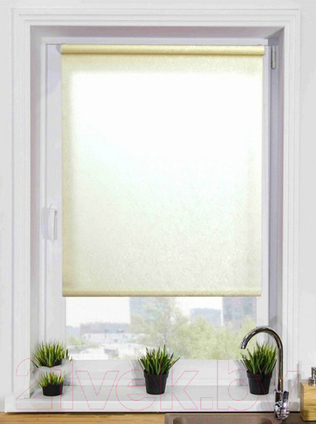 Изображение товара Рулонная штора Lm Decor Жаккард LM 66-02 34x160 (кремовый)