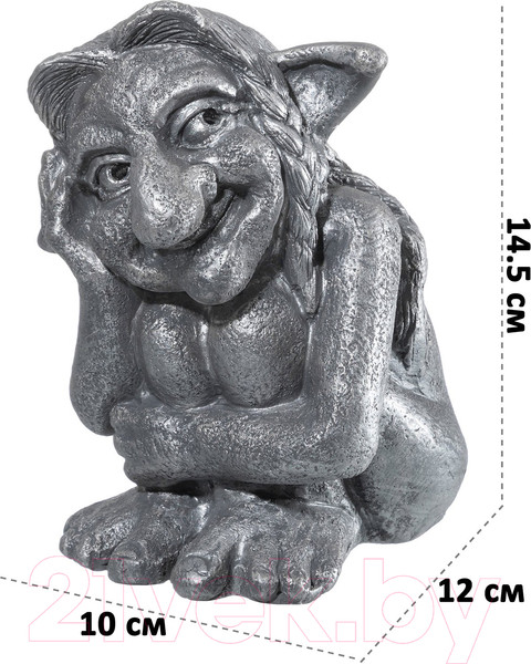 Изображение товара Фигурка для сада Elan Gallery Тролль Василиса / 140373 (серебро)