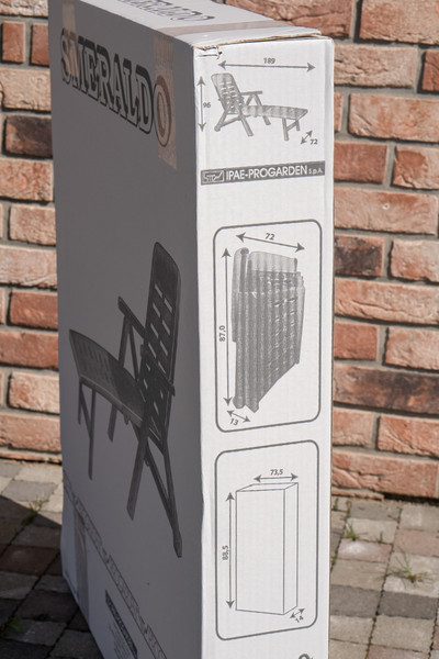 Изображение товара Складной шезлонг Ipae Progarden Smeraldo / SME30CAN (антрацит)