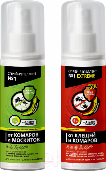 Изображение товара Спрей от насекомых Аэро-Про Репеллент №1 от комаров и москитов (100мл)
