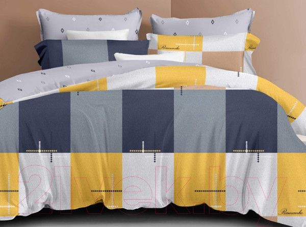 Изображение товара Комплект постельного белья Alleri Поплин Luxe евро / П-263