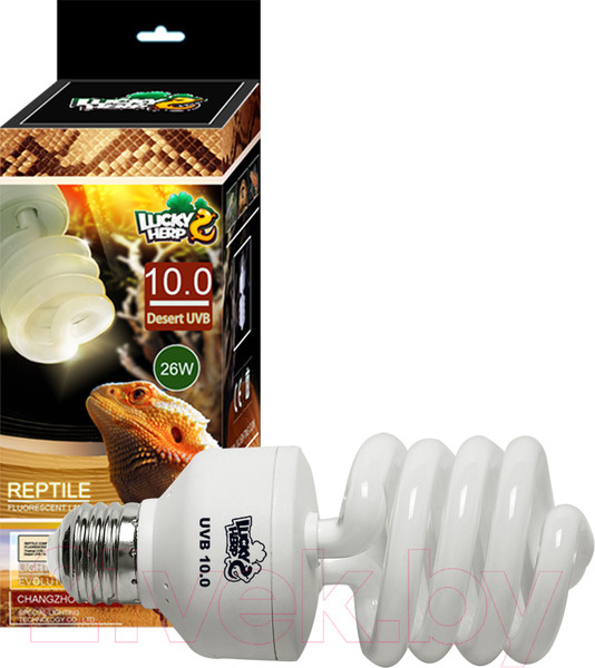Изображение товара Лампа для террариума Lucky Herp Reptile UVB Compact Fluorescent Lamp 26W UVB 10.0 / 006