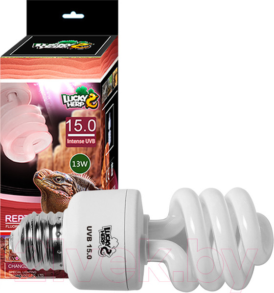 Изображение товара Лампа для террариума Lucky Herp Reptile UVB Compact Fluorescent Lamp 26W UVB 15.0 / 007