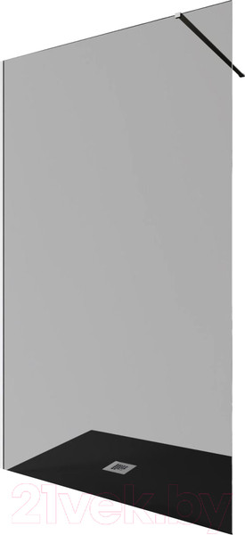 Изображение товара Душевая стенка Allen Brau Infinity 1 3.21014.BA.T / 323806 (серебро браш)