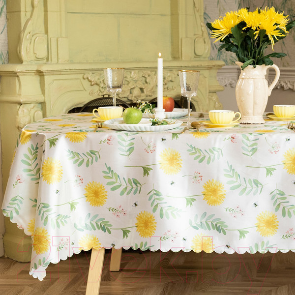 Изображение товара Скатерть Доляна Уellow flowers 145x220 / 10389111