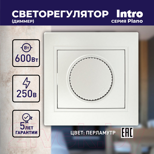 Изображение товара Диммер INTRO Plano 1-401-06 / Б0053939 (перламутр)