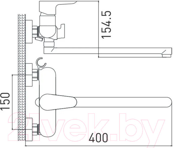 Изображение товара Смеситель Gross Aqua Space 7515288CW-35L(F)