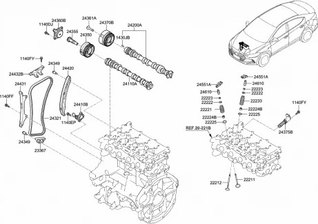 Изображение товара Цепь ГРМ Hyundai/KIA 243212E010 