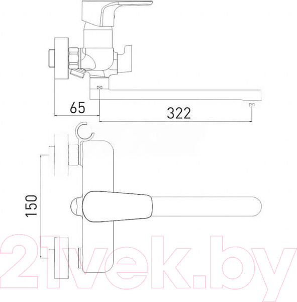 Изображение товара Смеситель Gross Aqua Evo 7121297C-35L(F)