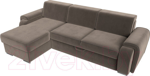Изображение товара Диван угловой Лига Диванов Лига-025 левый / 119238L (велюр коричневый)