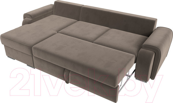 Изображение товара Диван угловой Лига Диванов Лига-025 левый / 119238L (велюр коричневый)