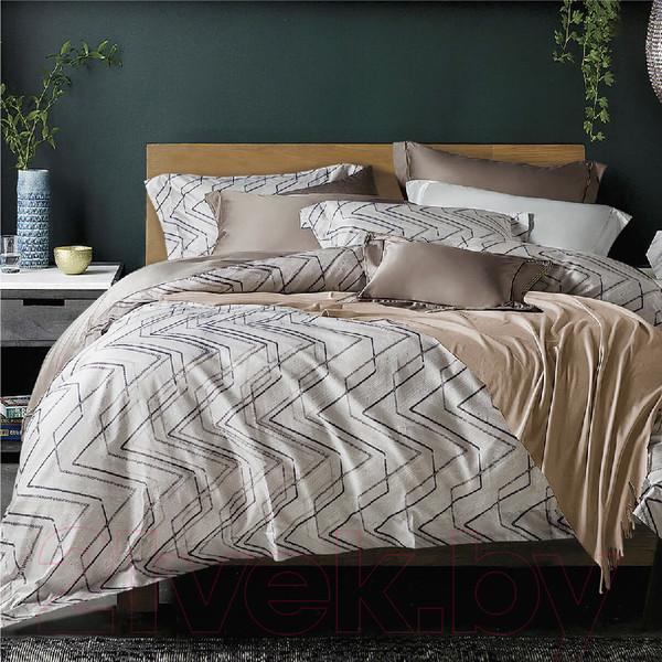 Изображение товара Комплект постельного белья Alleri Поплин Luxe семейный / П-300