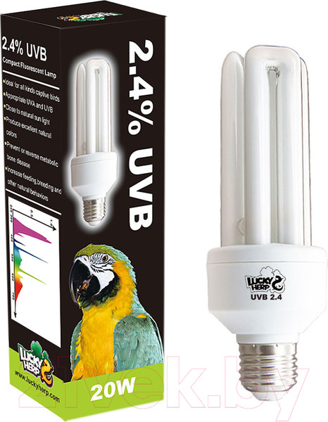 Изображение товара Лампа для птиц Lucky Herp Bird UVB Lamp 20W UVB 2.4 / 002