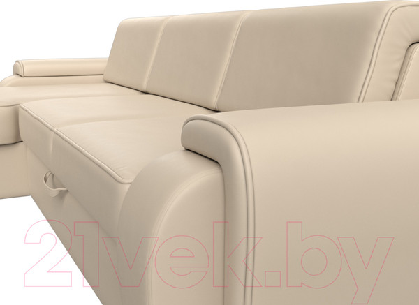 Изображение товара Диван угловой Лига Диванов Лига-025 левый / 119253L (экокожа бежевый)