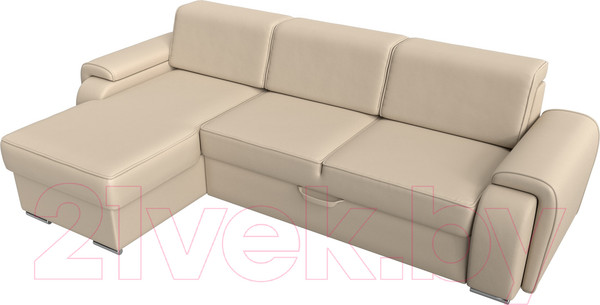 Изображение товара Диван угловой Лига Диванов Лига-025 левый / 119253L (экокожа бежевый)
